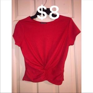 Red crop top